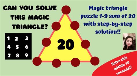 Magical triangle 1 9 sum total of 17 outcome